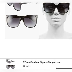 Gucci 57mm Gradient black sunglasses